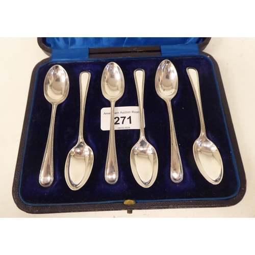 271 - Silver flatware and tableware  mixed marks