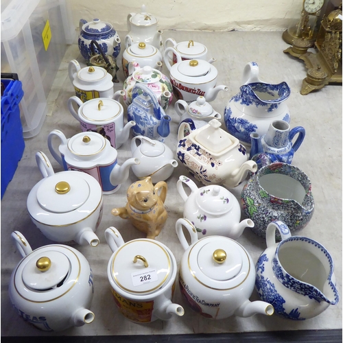 282 - Patterned and branded china teapots and jugs 