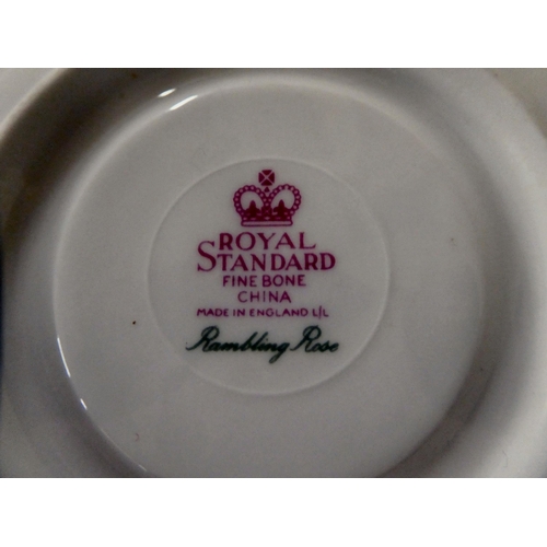 284 - Royal Standard china Rambling Rose pattern tableware 