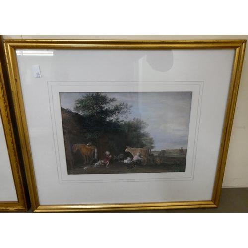 286 - Framed 19thC and later variously themed monochrome and coloured engraving prints  largest 10