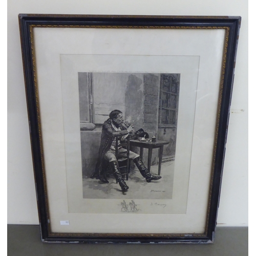 286 - Framed 19thC and later variously themed monochrome and coloured engraving prints  largest 10