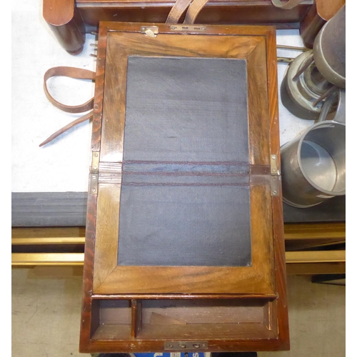 289 - A mixed lot: to include an early 20thC mahogany framed dressing table mirror  18