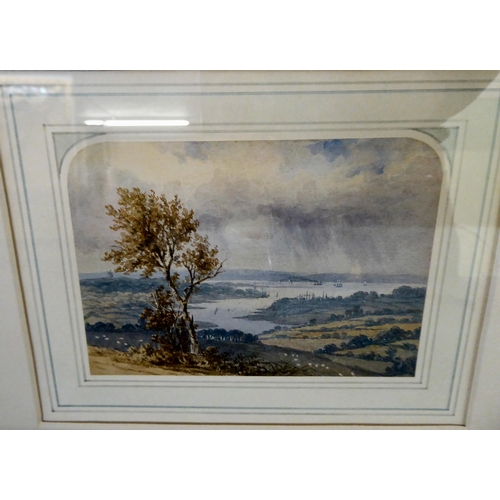 296 - Four framed watercolours, mainly landscapes  largest 12