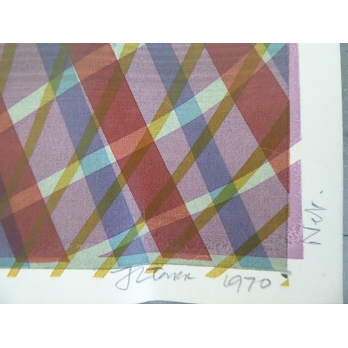 297 - After JL Tarr - four abstract studies  coloured prints  three bearing pencil titles & signatures... 