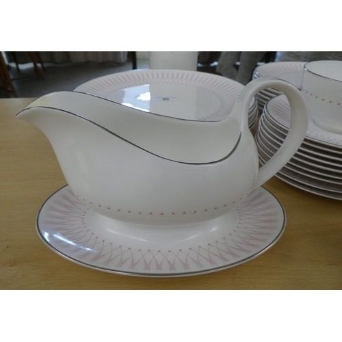 46 - Royal Doulton china Pink Radiance pattern (H.4939) tableware