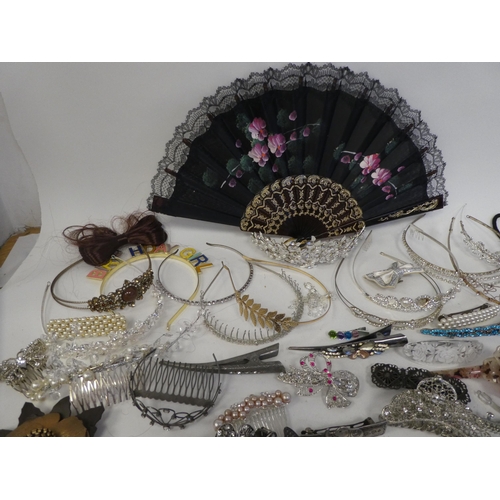 66 - Costume jewellery: to include mainly hair accessories