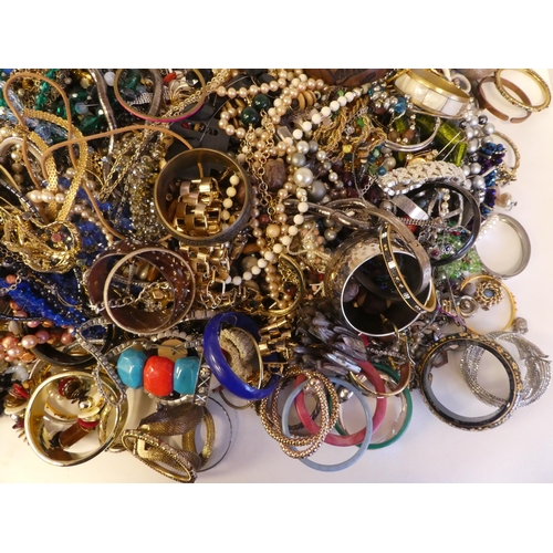 70 - Costume jewellery, mainly bangles and bracelets, simulated pearls and other necklaces