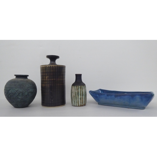 71 - Studio pottery: to include vases and dishes  various sizes