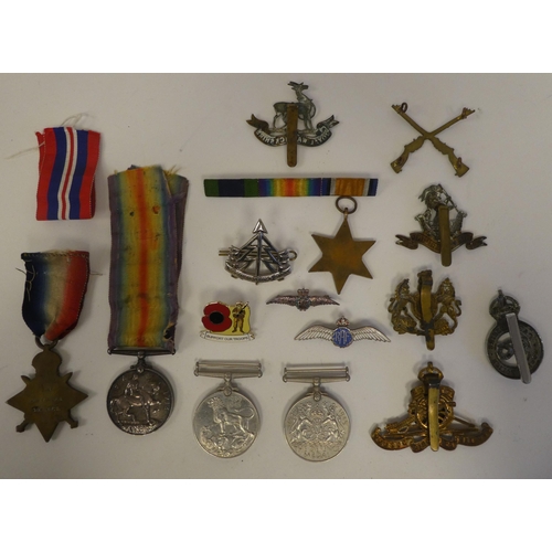 75 - Militaria, cap badges and medals(Please Note: this lot is subject to the statement made in the Aucti... 