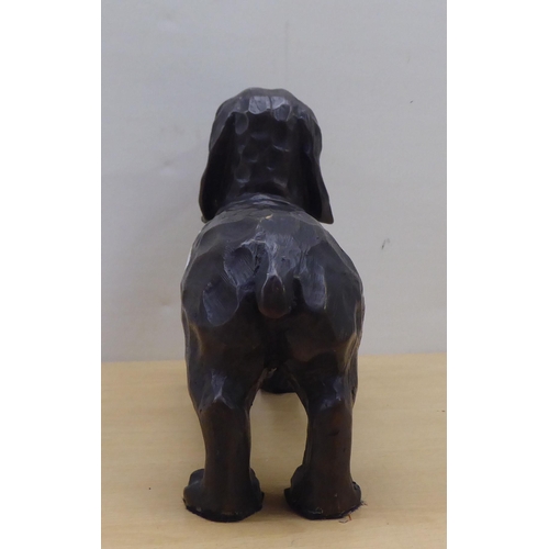 57 - A cast bronze model, a dachshund  7