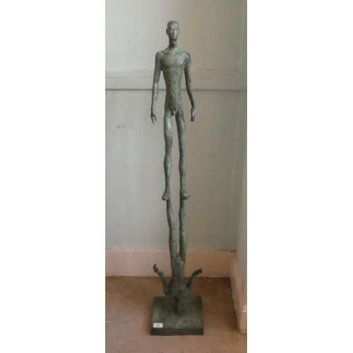 68 - In the manner of Salvatore Dali 'Reflections' a cast bronze statue, on a plinth  46