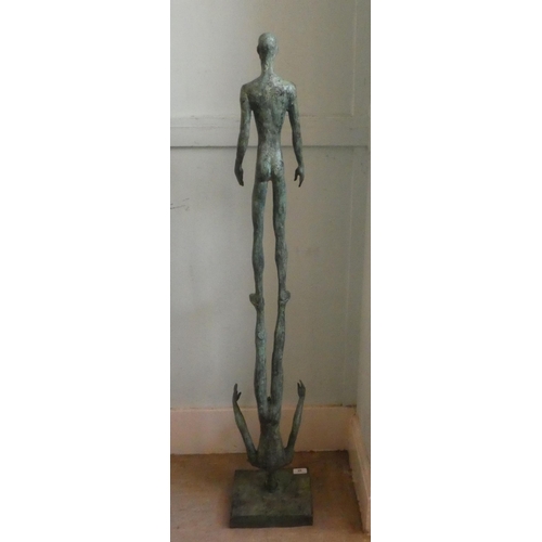 68 - In the manner of Salvatore Dali 'Reflections' a cast bronze statue, on a plinth  46