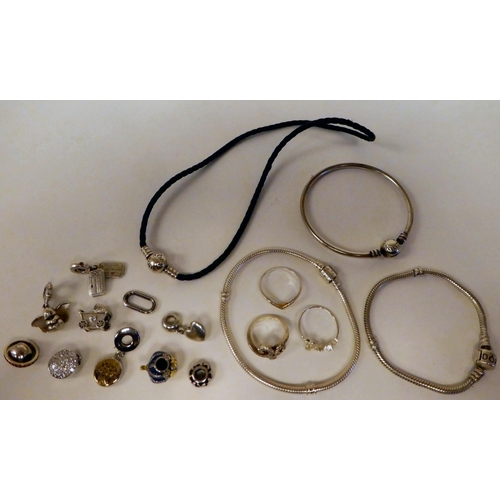 71 - Mainly silver items of personal ornament: to include Pandora bracelets and charms 