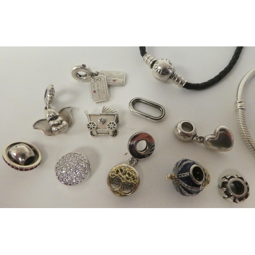 71 - Mainly silver items of personal ornament: to include Pandora bracelets and charms 