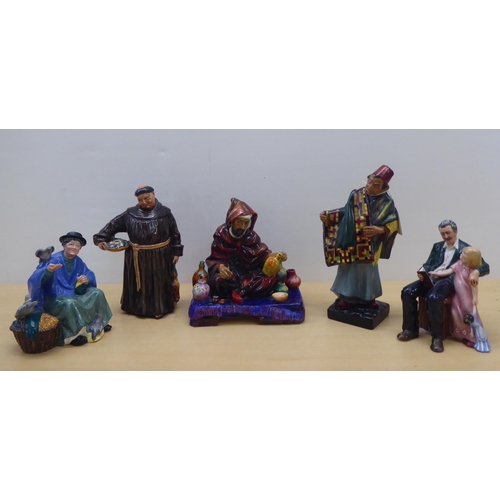 92 - Five Royal Doulton china figures: to include 'Carpet Seller'  HN1464  8