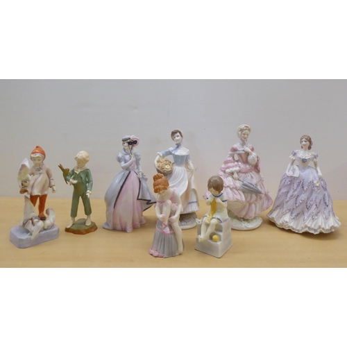 94 - Eight Royal Worcester china figures: to include 'The Last Waltz'  Limited Edition 12,376/12,500... 