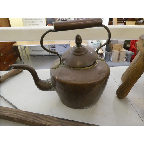 172 - 19thC vernacular collectables: to include a child's open arm chair with a solid seat; a set of four ... 