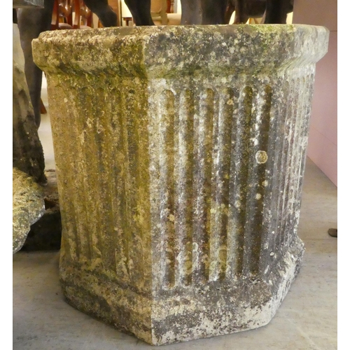 178 - Weathered composition stone, viz. a bird table&nbsp; 21