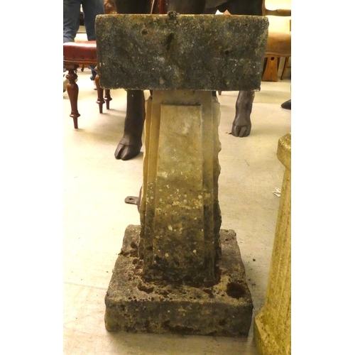 178 - Weathered composition stone, viz. a bird table&nbsp; 21