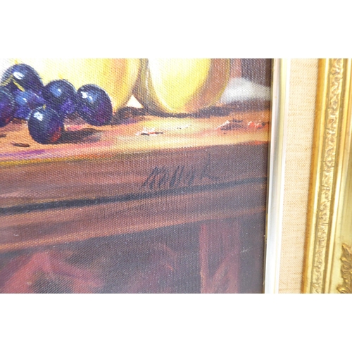 312 - Two still life studies  oil on canvas  bearing signatures  17