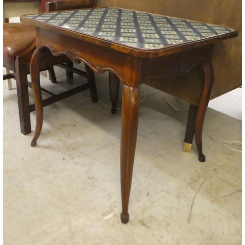 49 - Small furniture: to include a late 19thC French oak occasional table, raised on cabriole legs  ... 