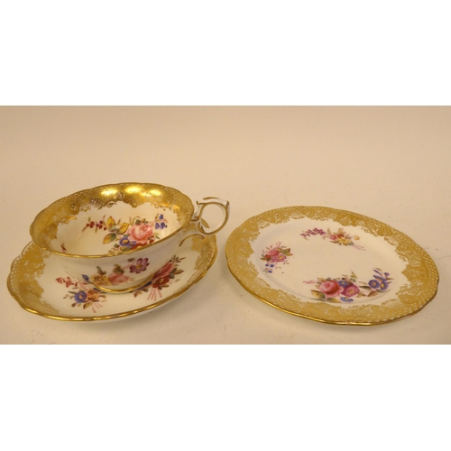 6 - Ten 19th/20thC porcelain and china cabinet cups and saucers; and two trios: to include an Aynsley gi... 