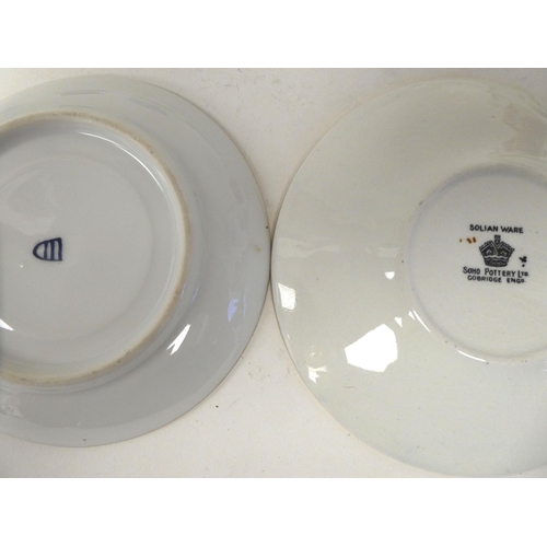 6 - Ten 19th/20thC porcelain and china cabinet cups and saucers; and two trios: to include an Aynsley gi... 