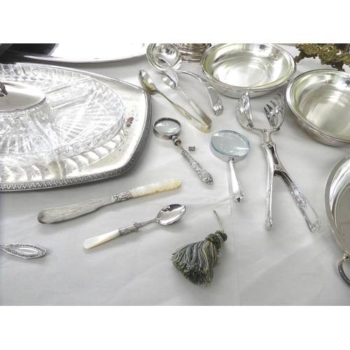 8 - Decorative silver plated tableware: to include a twin handled pedestal tureen  9