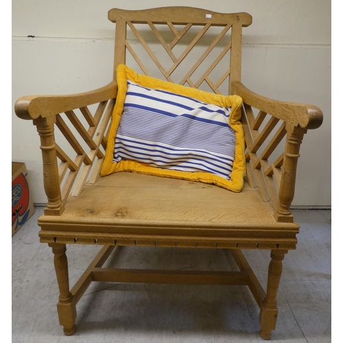 83 - Chairs: to include a modern Biedermeier style, maple finished bedroom chair, raised on splayed legs