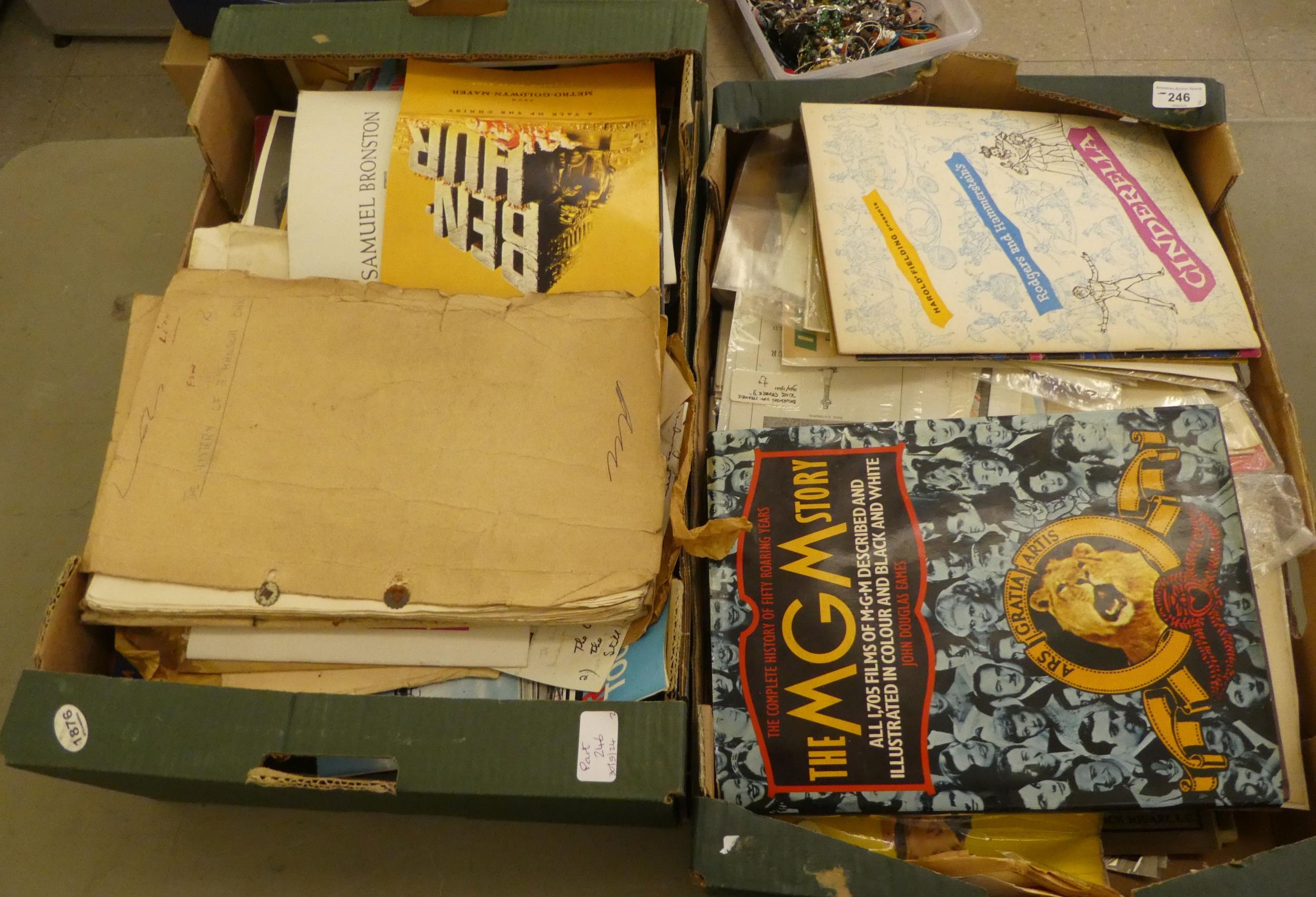 Printed ephemera to include stage and film programmes