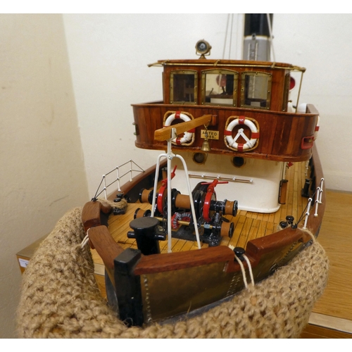 A scratch built and painted 1:30 scale model 'Anteo Steam Harbour Tug ...