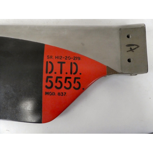 69 - A Hordern-Richmond helicopter blade, inscribed HR/SR/76  TH/R  STI/19  SR.H12.20.219  DTD 5555 Mod 8... 