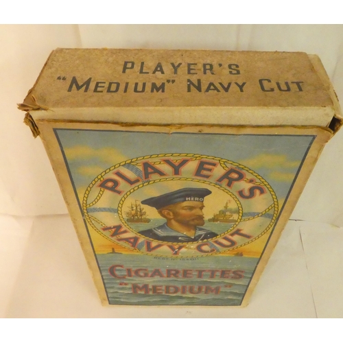 142 - A retailer's display, a printed card packet of Player's Navy Cut Cigarettes  14