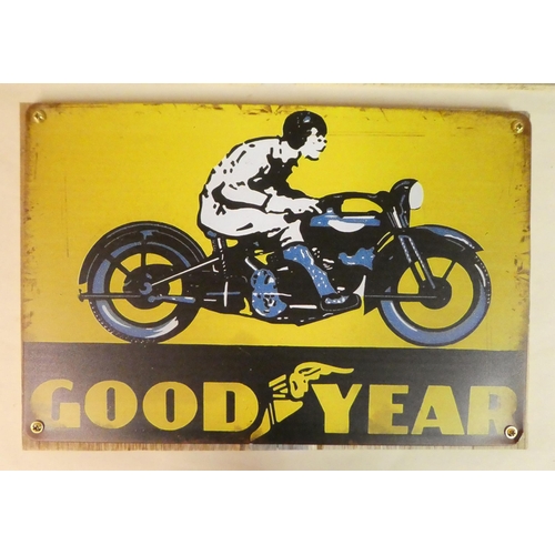 149 - Three reproduced printed advertising signs, viz. a Goodyear and two Michelin  12