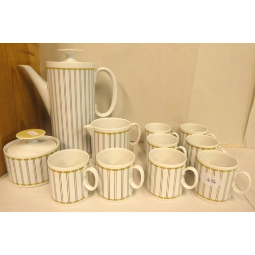 164 - Ceramics: to include a Thomas Amber pattern china coffee set