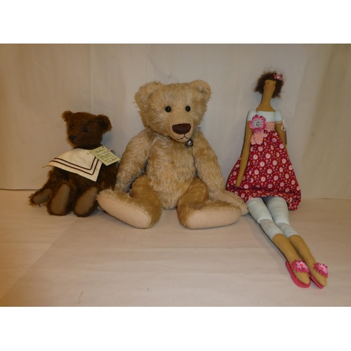 219 - A Paula Bears plush covered Teddy with mobile limbs  17