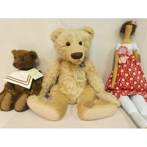 219 - A Paula Bears plush covered Teddy with mobile limbs  17