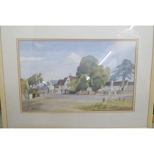 33 - Framed pictures: to include works by Aubrey Phillips  watercolours  largest 20