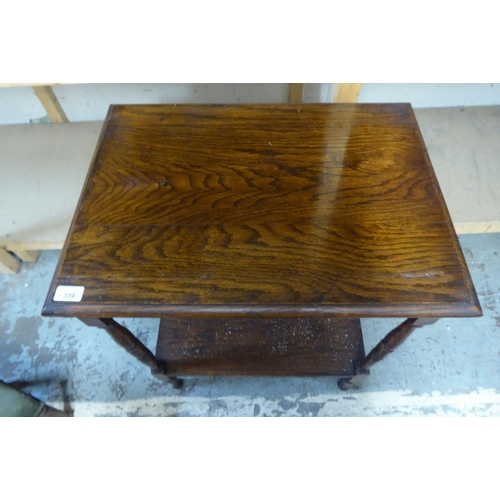 339 - Small furniture: to include a 1920s oak two tier occasional table  29