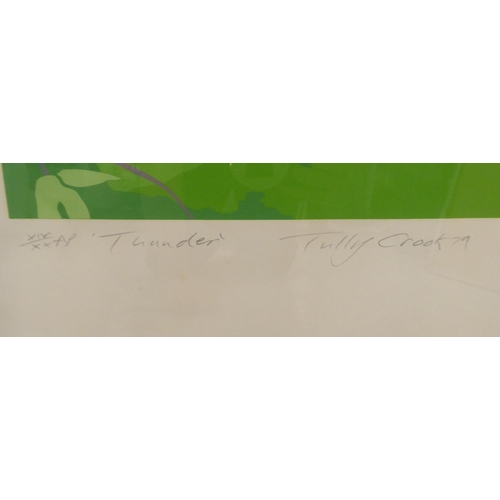 343 - After Tully Crock - three individually titled coloured prints  bearing pencil signatures & ... 