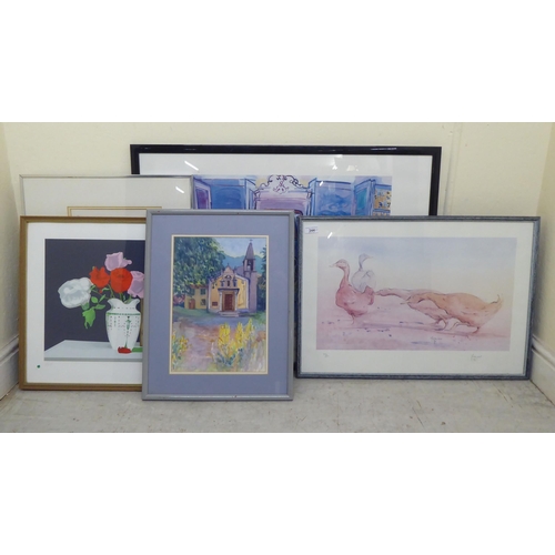 344 - Framed pictures and prints: to include after Minter-Kemp - 'Green'  Limited Edition 40/500 prin... 