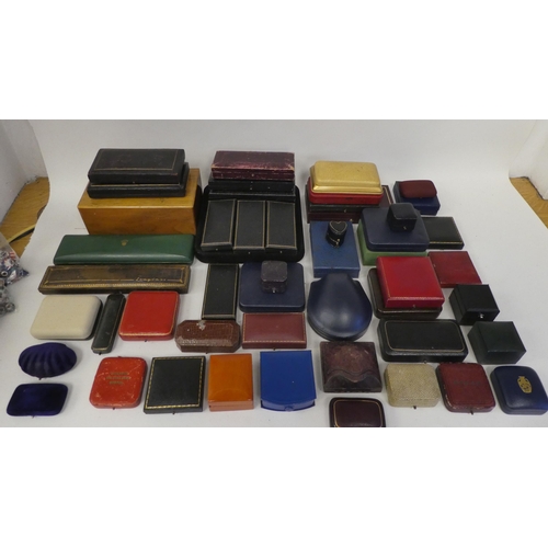 35 - Vintage and modern jewellery boxes  various shapes & sizes