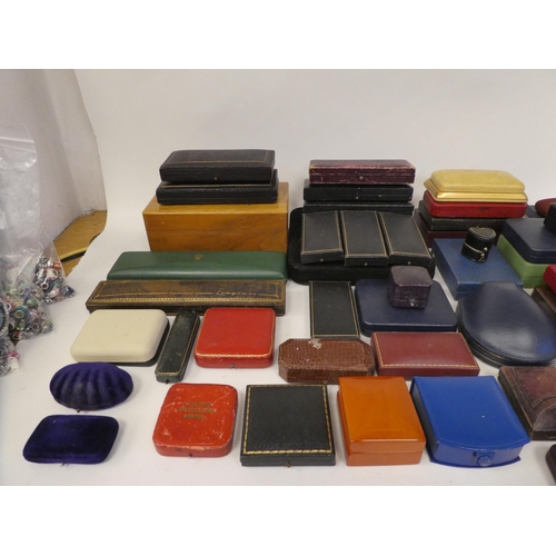 35 - Vintage and modern jewellery boxes  various shapes & sizes