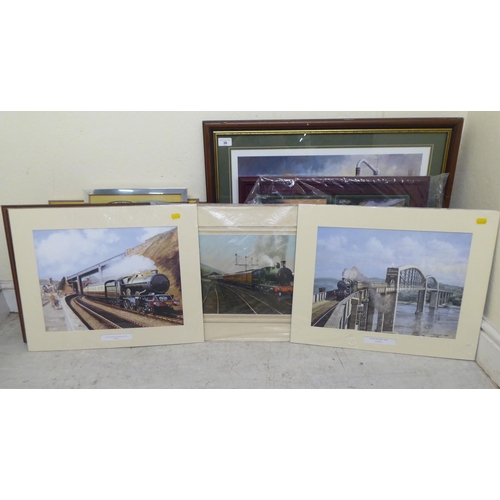 36 - Mainly railway themed prints  largest 12