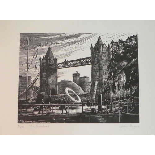 54 - After John Bryce - five monochrome titled prints  bearing pencil signatures  mixed sizes&n... 