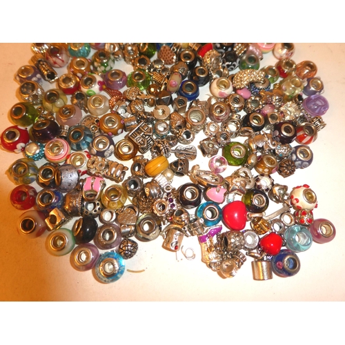 55 - Pandora style coloured bead charms