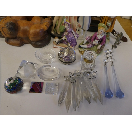 56 - A mixed lot: to include two Murano glass clown ornaments  10