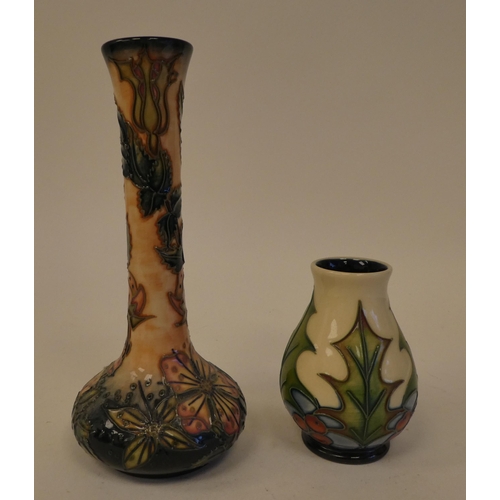 59 - Two modern Moorcroft pottery vases, one decorated in Sweet Briar pattern  7