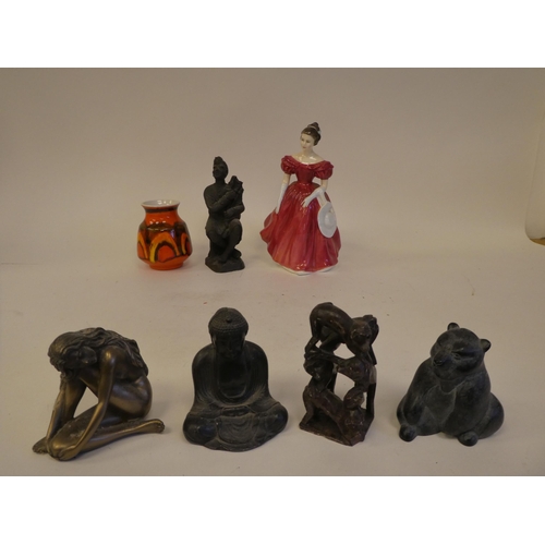 61 - Decorative items: to include a Royal Doulton china figure 'Winsome'  HN2220  6.5
