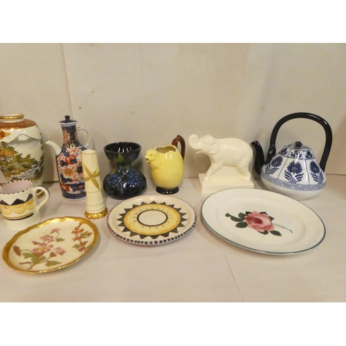 97 - A mixed lot: to include a Royal Worcester china blush ivory plate  5